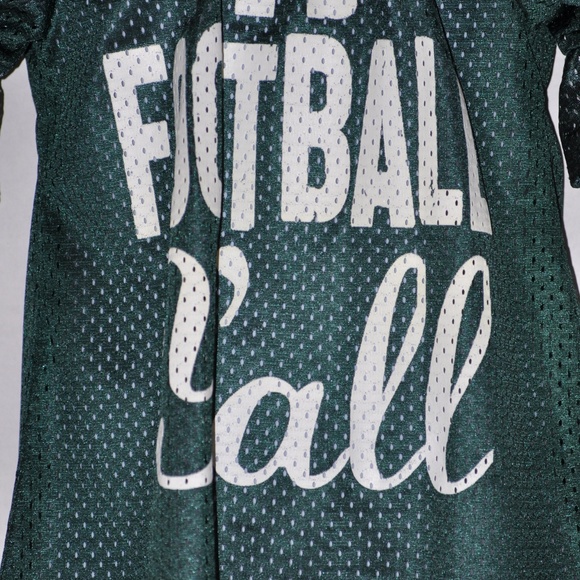 Girl's Jersey It's Football Y'all Green White 2T-4 - Picture 3 of 5